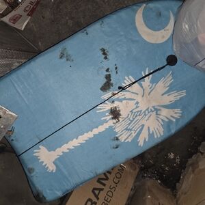 Blue/orange Surfboard/Bodyboard with White Palm Tree Graphic Mint Wiki